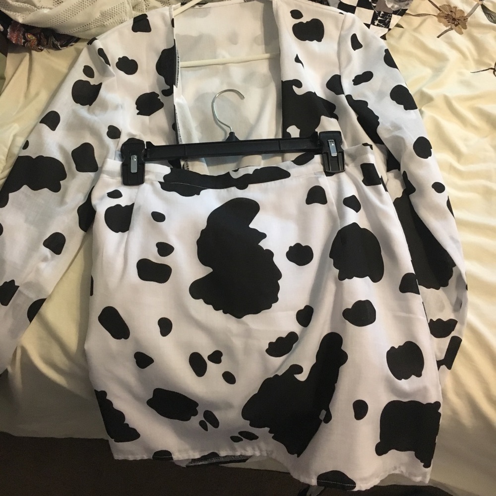 Cow top and skirt
